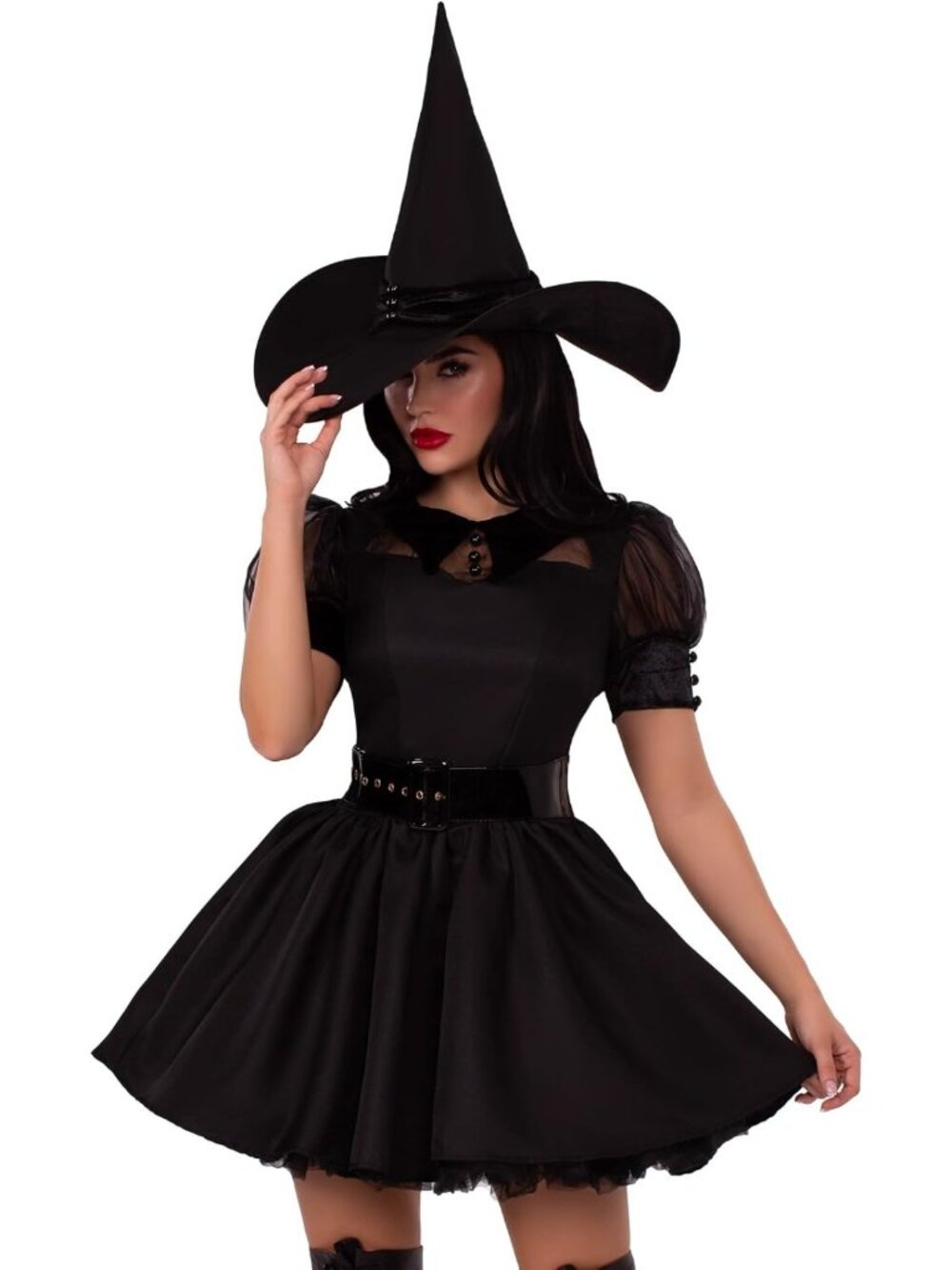 Bewitching Witch Halloween Costume for Women | Classic Spooky Outfit, Size M/L